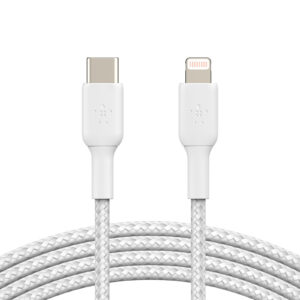 Cable lightning vers USB-C - 1 m Tressé BLANC
