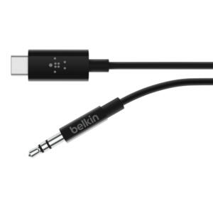 Cable Audio 3,5mm vers USB-C - 90 Cm - Noir