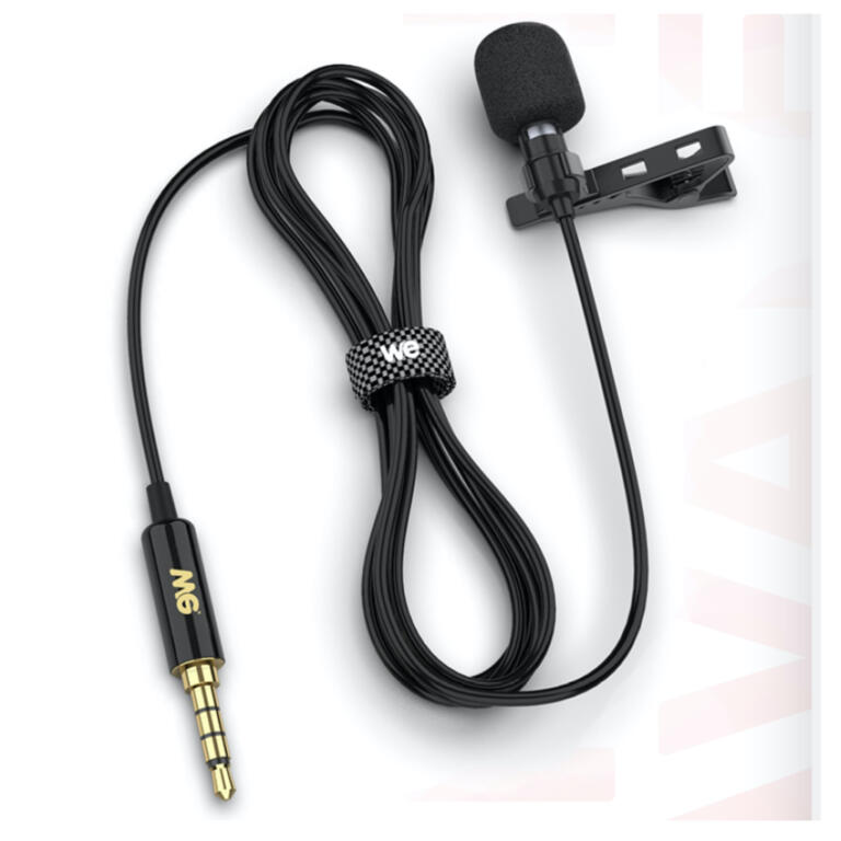 Microphone cravate filaire WE Vlog jack 3.5mm - Noir - Filaire