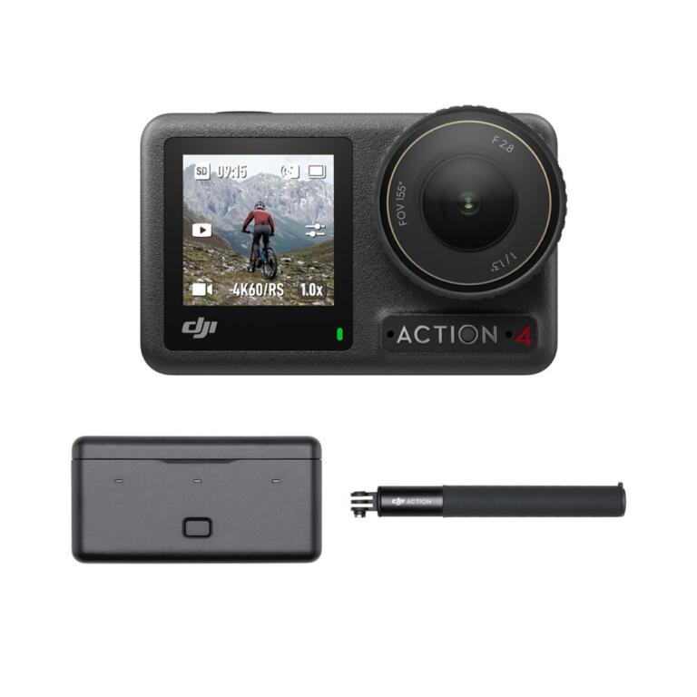 Osmo Action 4 Adventure Combo - noir - emplacement carte micro sd - écran Ecran tactile Couleur 1.4" - FOV : 155° ouvert