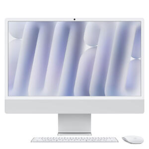iMac 24'' (2024) - Argent - écran Retina 4,5K 24'' - M4 - CPU 10 / GPU 10 - RAM 16 Go - 256 Go SSD - garantie 2 ans