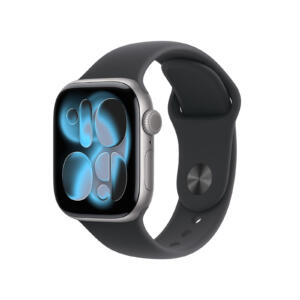 Apple Watch Series 11 - 42 mm - Aluminium gris sidéral - Bracelet Sport - Noir S/M