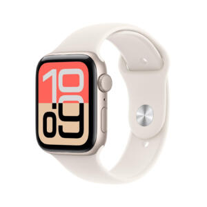 Apple Watch SE 3 - 44 mm - Aluminium lumière stellaire - Bracelet Sport - Lumière stellaire S/M
