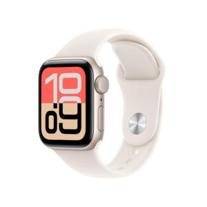 Apple Watch SE 3 - 40 mm - Aluminium lumière stellaire - Bracelet Sport - Lumière stellaire M/L